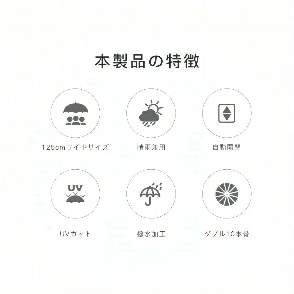 🥇ワンタッチ自動開閉・晴雨兼用カラビナ付き折りたたみ傘