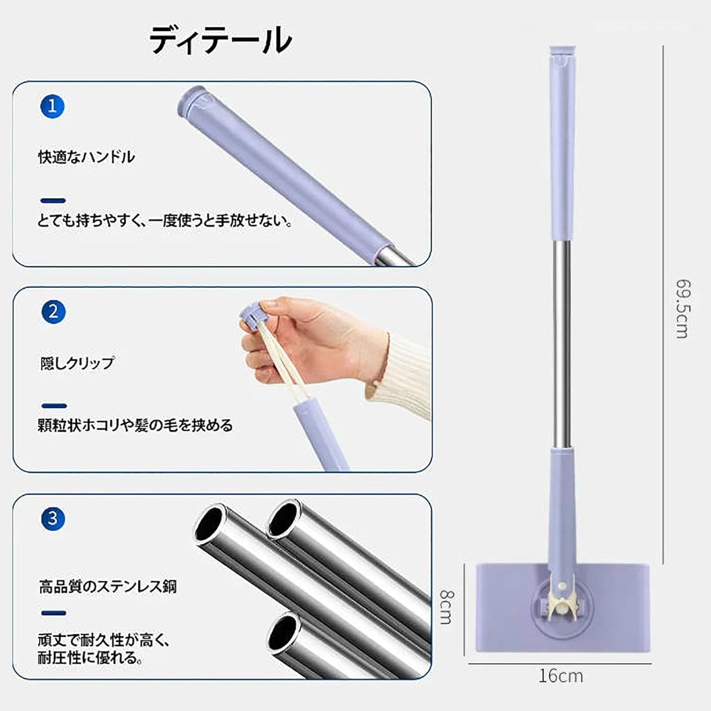 360°回転ヘッド搭載 自動絞りフラットモップ